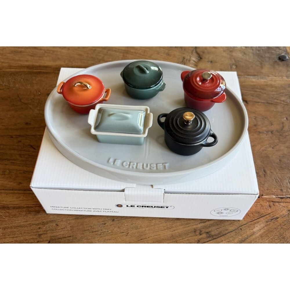 Le Creuset 100th Anniversary Miniature Cocotte History Collection Stoneware NEW